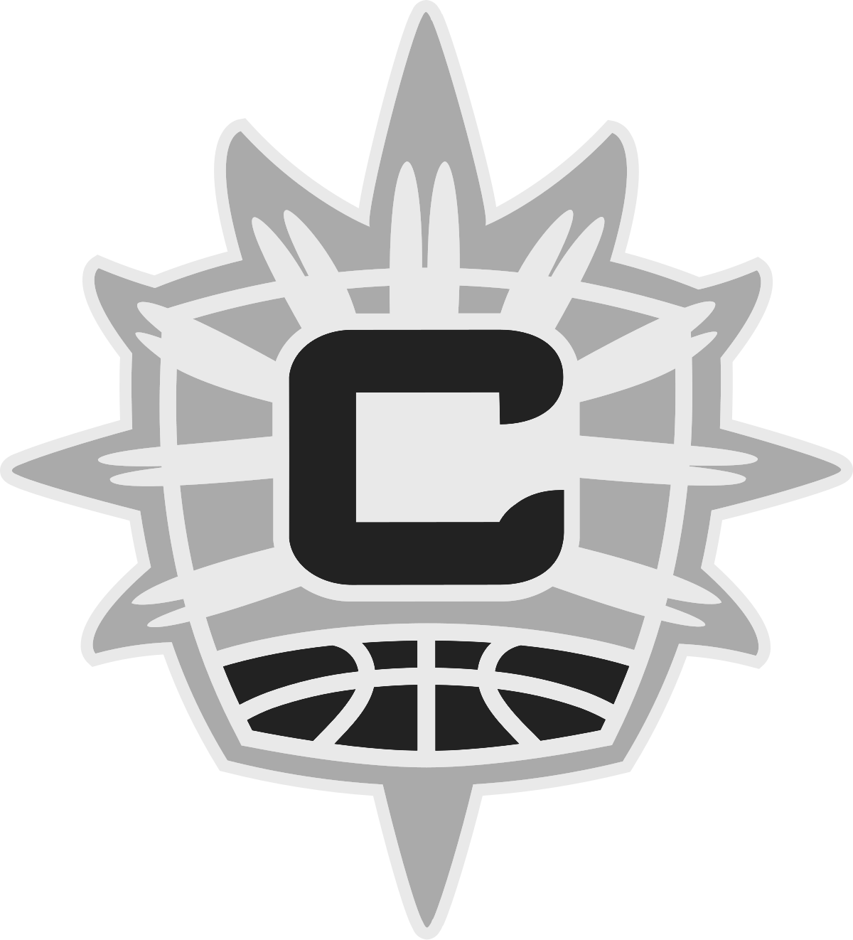 Connecticut Sun logo in black and white